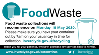 Food waste collections resuming